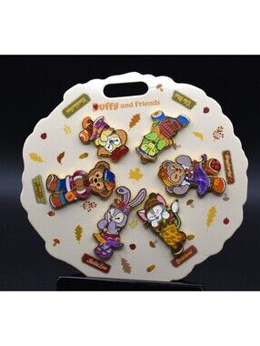 Disney HKDL Duffy and Friends All Together For Autumn Fun Booster 6 Pin Set (C7)